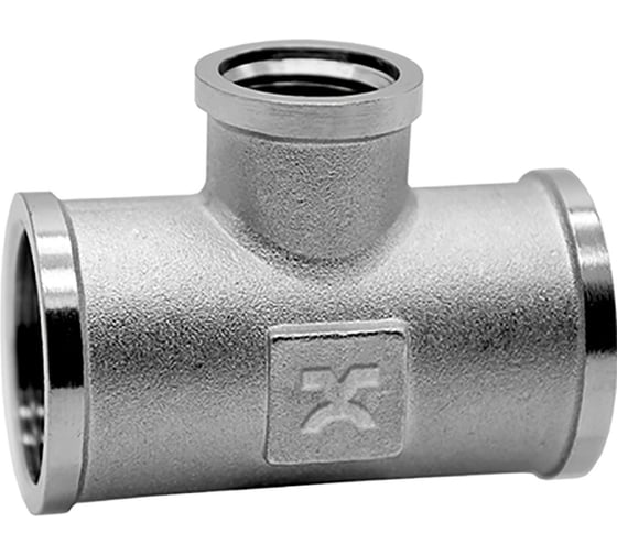 Переходной тройник IVANCI никелированный, внутренняя резьба 3/4''х 1/2''х 3/4'' IVC.104129.N.03 1