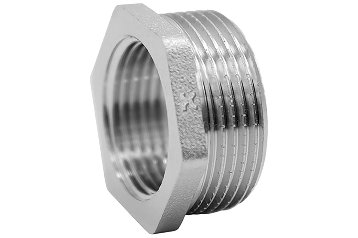 Переходник-футорка IVANCI никелированный, наружная-внутренняя резьба 1 ...