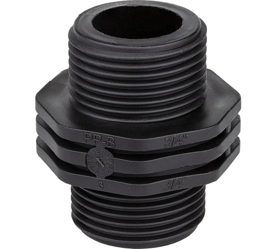 Ниппель пластиковый MasterProf 3/4" н/н ДС.071909