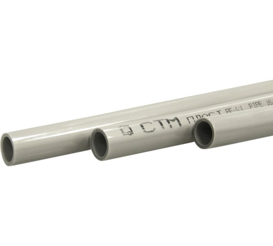 Труба СТМ PERT для теплого пола DN 16x2,0 ПЛАСТ (бухта 100 м) (сер.) CPER16021-100