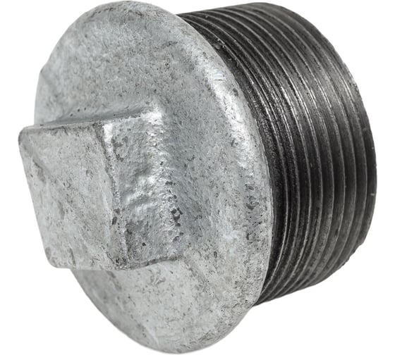 Заглушка чугун оцинкованная Fittex PLUS Ду 40 1 1/2" НР 128-3202