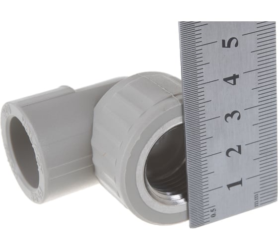 Угольник комбинированный с внутренней резьбой VALFEX PP-R серый, 20 мм х1/2", 90 градусов 10125020Г 127-0486