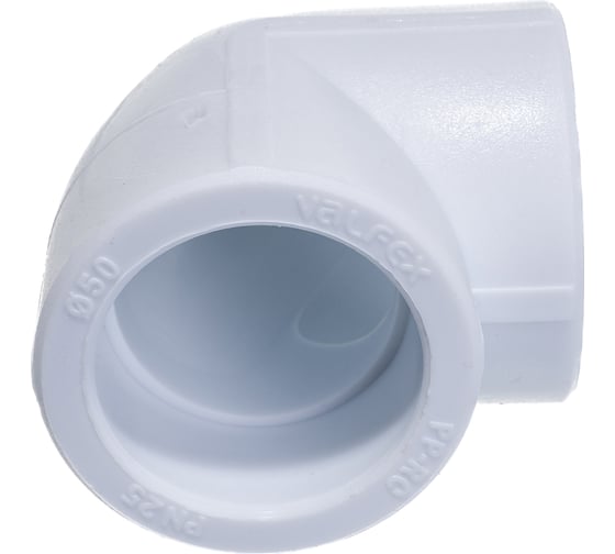 Угольник VALFEX PP-R белый, 50 мм, 90 градусов 10108050 127-0578