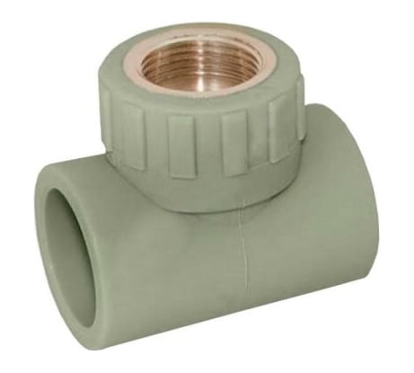 Тройник комбинированный с внутренней резьбой VALFEX PP-R серый, 32 мм х1" 10127032Г 127-0435