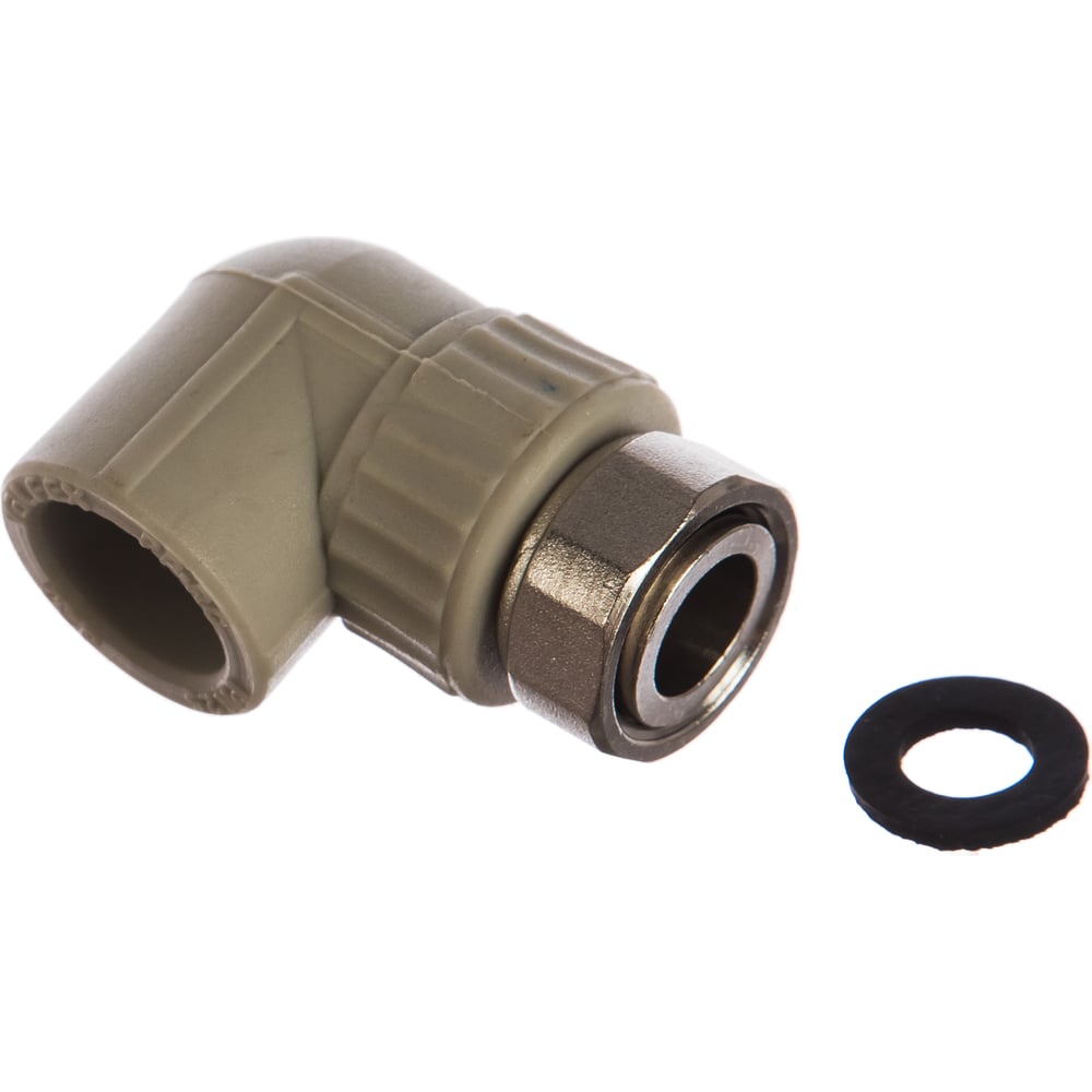 Угольник комбинированный с накидной гайкой VALFEX PP-R серый, 20 мм х1 ...