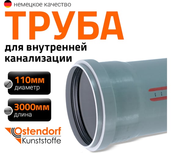 Труба Ostendorf HTEM 110х3000 мм 115070