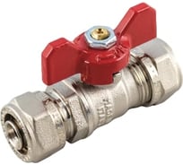 Шаровый кран для металлопластиковых труб TIEMME бабочка, 20х2.0 1620003