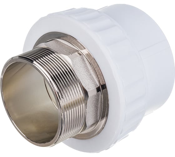 Муфта комбинированная под ключ с наружной резьбой VALFEX PP-R белая, 75 мм х2 1/2" 10135075 127-0255