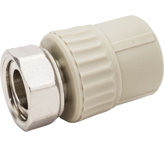 Муфта комбинированная с накидной гайкой VALFEX PP-R серая, 20 мм х1/2" 10139020Г 127-0377