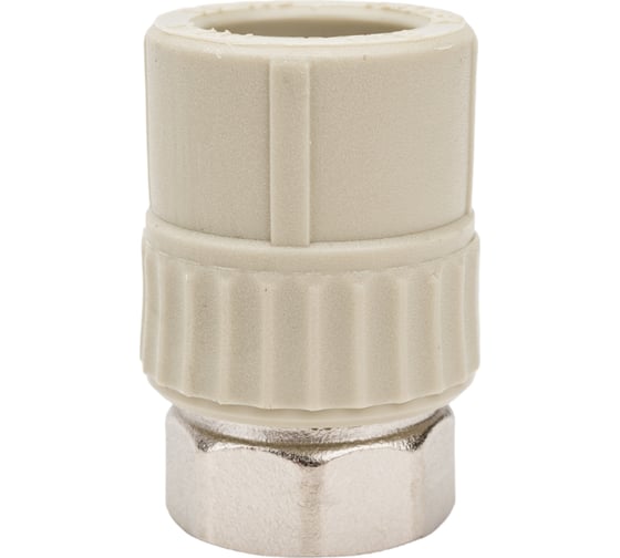 Муфта комбинированная с накидной гайкой VALFEX PP-R серая, 20 мм х1/2" 10139020Г 127-0377