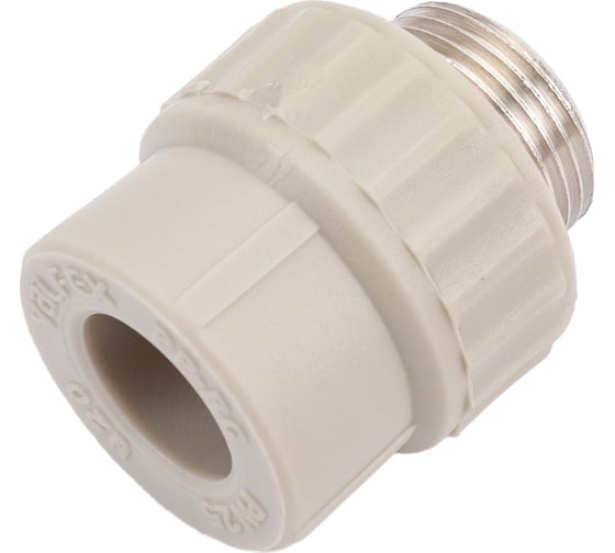 Муфта комбинированная с наружной резьбой VALFEX PP-R серая, 20 мм х3/4" 10130120Г 127-0360