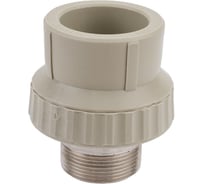 Муфта комбинированная под ключ с наружной резьбой VALFEX PP-R серая, 50 мм х1 1/2" 10135050Г 127-0372