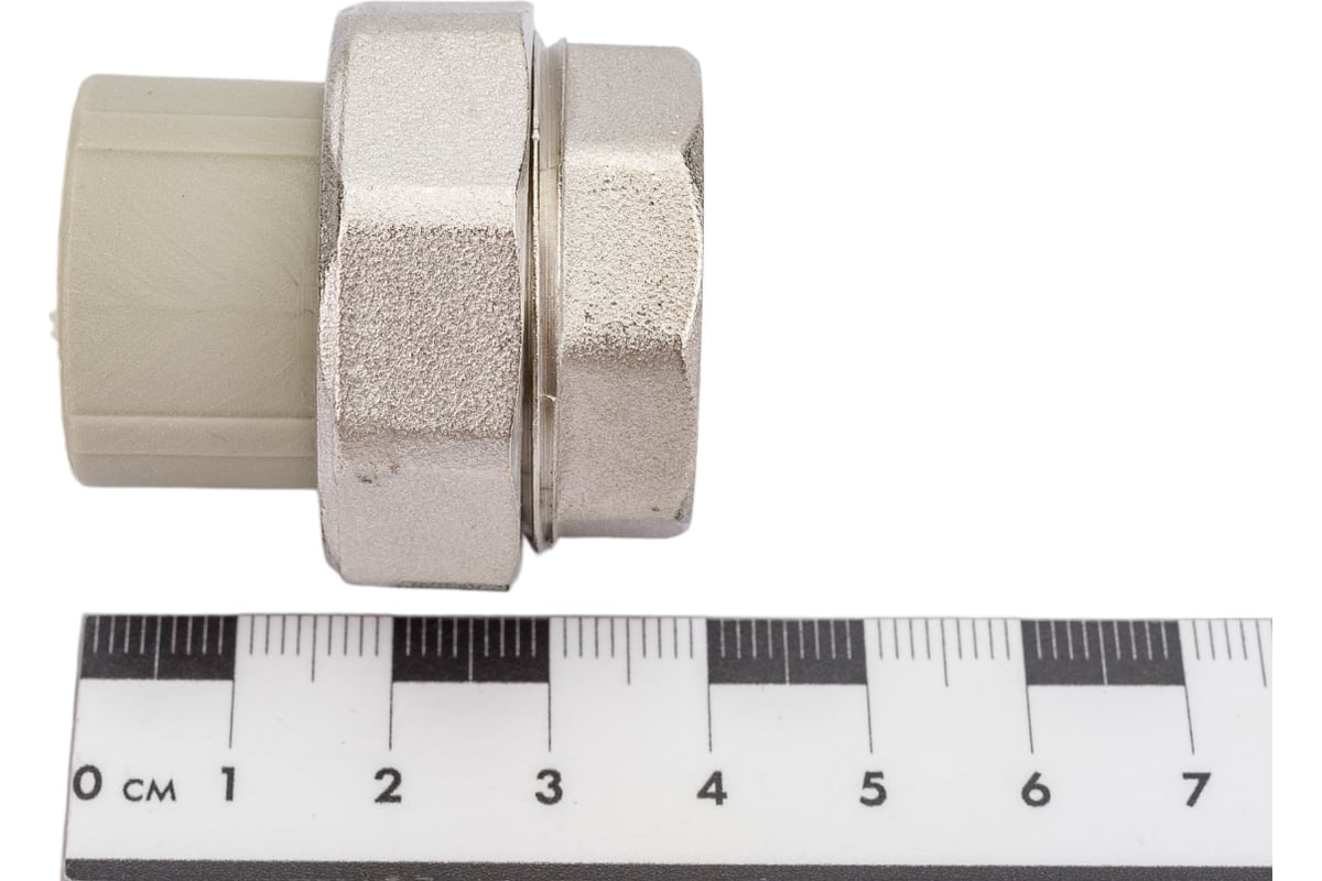 Муфта комбинированная разъемная с внутренней резьбой VALFEX PP-R серая ...