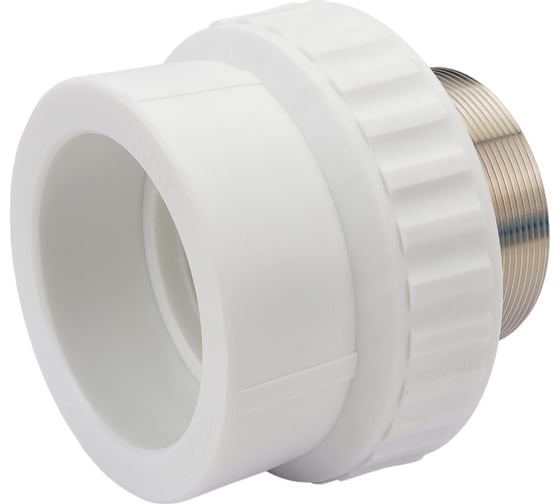 Муфта комбинированная под ключ с наружной резьбой VALFEX PP-R белая, 90 мм х3" 10135090 127-0256