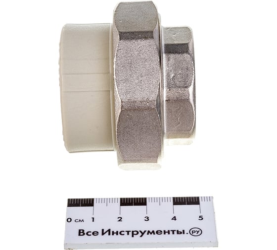 Муфта комбинированная разъемная с внутренней резьбой VALFEX PP-R серая, 40 мм х1 1/4" 10155032Г 127-0338