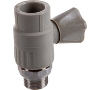 Кран шаровой с наружной резьбой для радиатора VALFEX PP-R серая, 25 мм х3/4" 10149025Г 007-7692