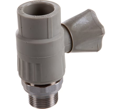 Кран шаровой с наружной резьбой для радиатора VALFEX PP-R серая, 25 мм х3/4" 10149025Г 007-7692