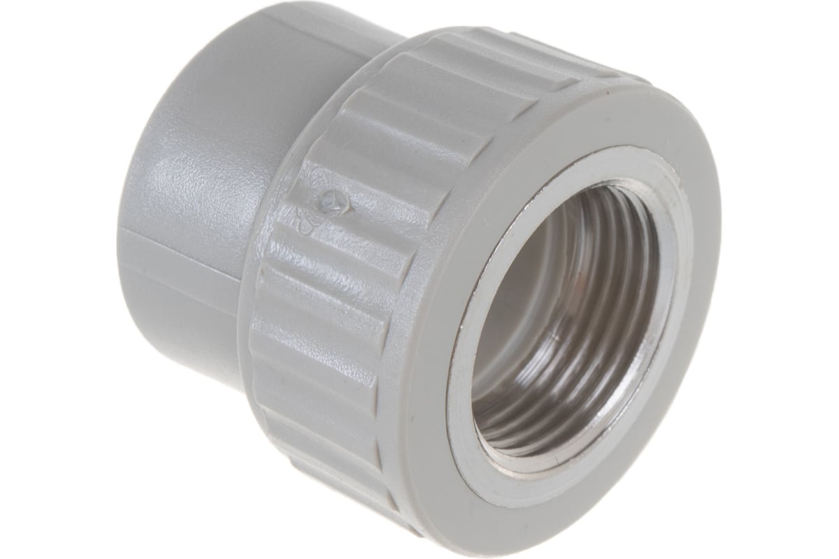 Муфта комбинированная с внутренней резьбой VALFEX PP-R серая, 32 мм х1 ...
