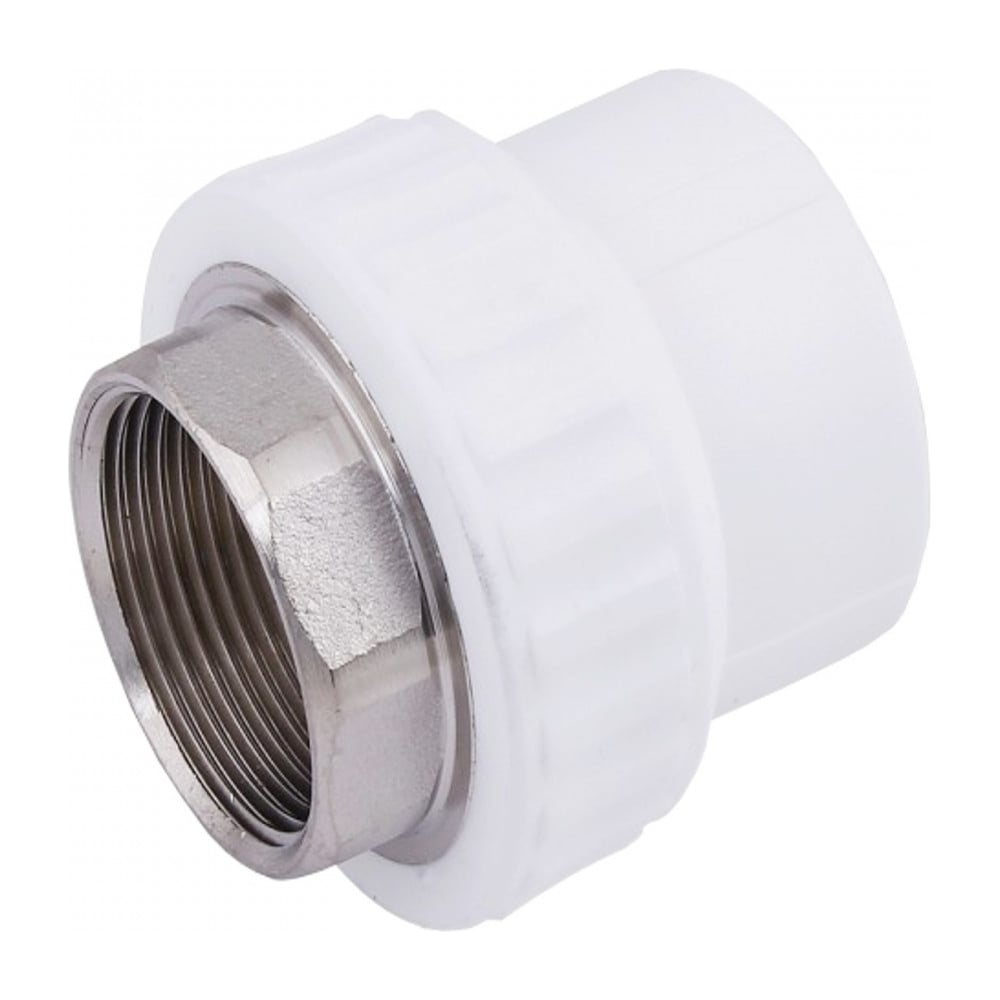 Муфта комбинированная под ключ с внутренней резьбой VALFEX PP-R белая ...