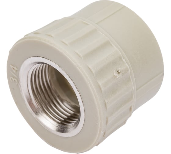 Муфта комбинированная с внутренней резьбой VALFEX PP-R серая, 32 мм х3/4" 10129132Г 127-0357