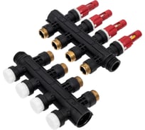 Коллектор с расходомерами Uponor Vario Plus пластиковый, выходы 4х3/4, евроконус 1030584