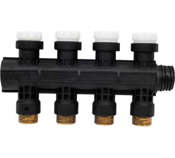 Коллектор с расходомерами Uponor Vario Plus пластиковый, выходы 4х3/4, евроконус 1030584