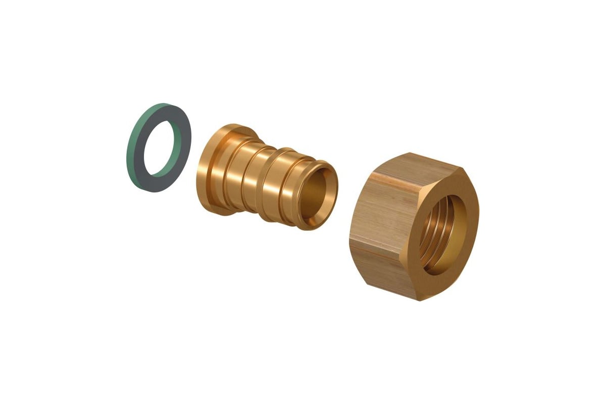 Штуцер Uponor 16-G1/2, с накидной гайкой 1023014 - выгодная цена ...
