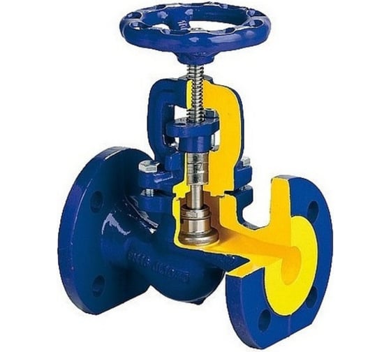 Запорный клапан Zetkama чугун, Ду 150, Ру 16, фланцевое 215A150C01 007-7614