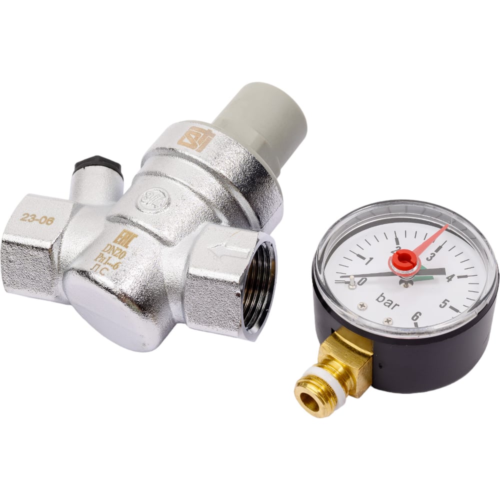 Редуктор давления STI 3/4" с манометром (1-6 бар) ТТ000016404 ...