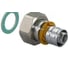 Штуцер Uponor S-Press Plus 20-G1/2, с накидной гайкой 1070604 1