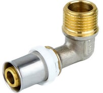 Угольник STI пресс, латунь Дн26x3/4"х90гр НР ТТ000003263