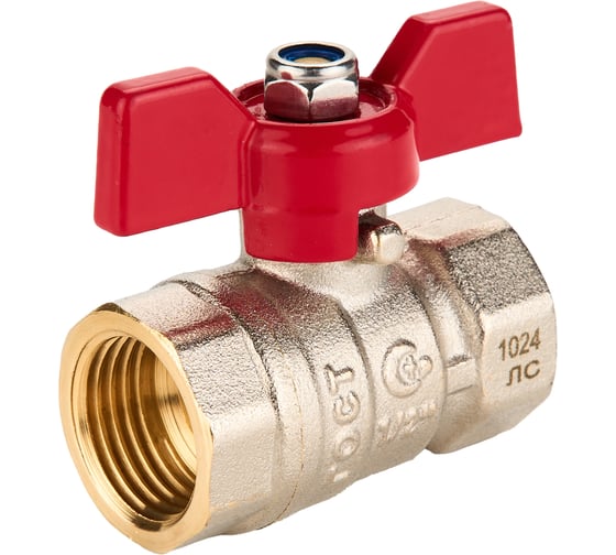 Шаровый кран SANEXT ГОСТ, PN40, Ду 15, ВР 1/2" бабочка 8751 1