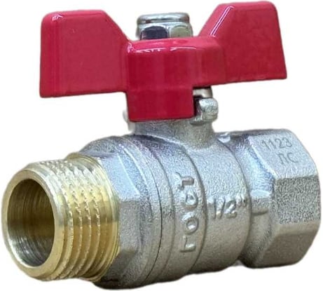 Шаровой кран ГОСТ SANEXT Ду 15, ВР-НР 1/2", бабочка 8761