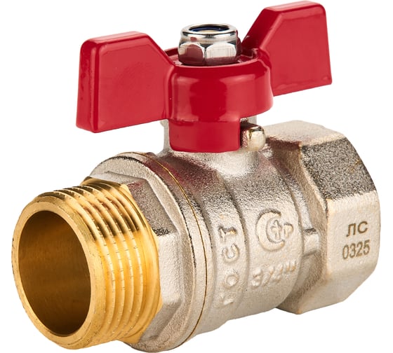 Шаровый кран SANEXT ГОСТ, PN40, Ду 20, ВР-НР 3/4" бабочка 8762 1