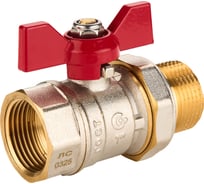 Шаровый кран SANEXT ГОСТ, PN40, Ду 25, НР-ВР 1" со сгоном (Американка) бабочка 8773