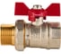 Шаровый кран SANEXT ГОСТ, PN40, Ду 25, НР-ВР 1" со сгоном (Американка) бабочка 8773 4