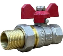 Шаровой кран ГОСТ SANEXT Ду 20, НР-ВР 3/4", со сгоном, американка, бабочка 8772