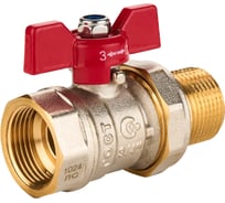 Шаровый кран SANEXT ГОСТ, PN40, Ду 20, НР-ВР 3/4" со сгоном (Американка) бабочка 8772