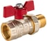 Шаровый кран SANEXT ГОСТ, PN40, Ду 15, НР-ВР 1/2" со сгоном (Американка) бабочка 8771 1
