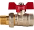 Шаровый кран SANEXT ГОСТ, PN40, Ду 15, НР-ВР 1/2" со сгоном (Американка) бабочка 8771 5