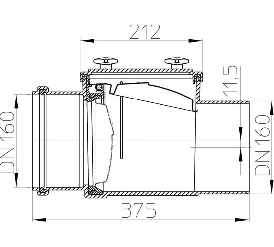 Канализационный затвор HL DN160 HL 715