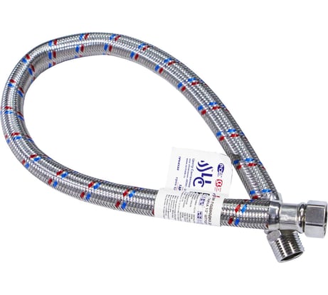 Гибкая подводка для воды ЦС ГИГАНТ 19 1/2”Г х 1/2"Ш L-80 см, штука ГП002069