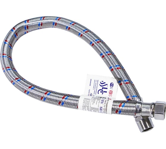 Гибкая подводка для воды ЦС ГИГАНТ 19 1/2”Г х 1/2"Ш L-80 см, штука ГП002069