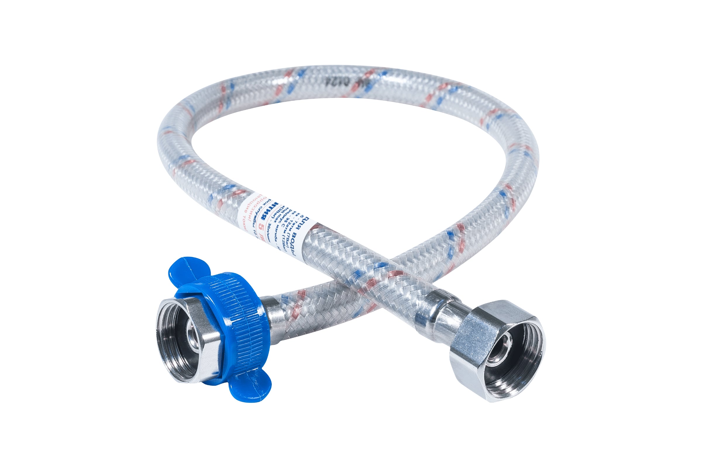 ГибкаяподводкадляводыЦСнейлон,1/2”Гх1/2"ГL-70см,штукаГП002058