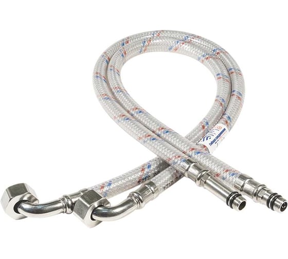 Гибкая подводка для смесителей ЦС нейлон, штуцер 31/17мм, 1/2”Г-угол хM10 L-40 см, пакет, уп. пара ГП002257