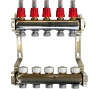Коллекторный блок для теплого пола Gekon 1x3/4EU, 5 отверстий, GK 72105