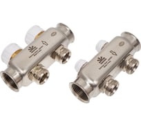 Коллекторный блок для теплого пола и радиаторного отопления Gekon 1x3/4EU, 2 отверстия GK 75102