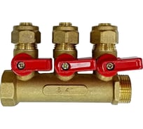 Коллектор для м/п труб 3/4x3/4x16x3 вых с кранами PROFLINE УТ-00036225