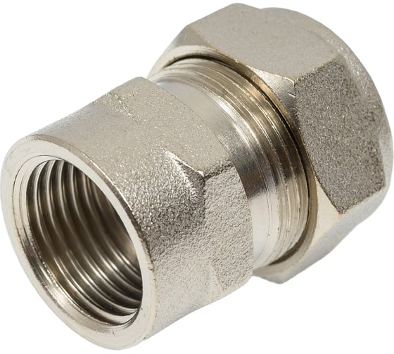 Муфта Lavita труба-вн. резьба усиленная V/S F 15х1/2 HP, НИКЕЛ V/S (F) 151/2" HP, НИКЕЛ