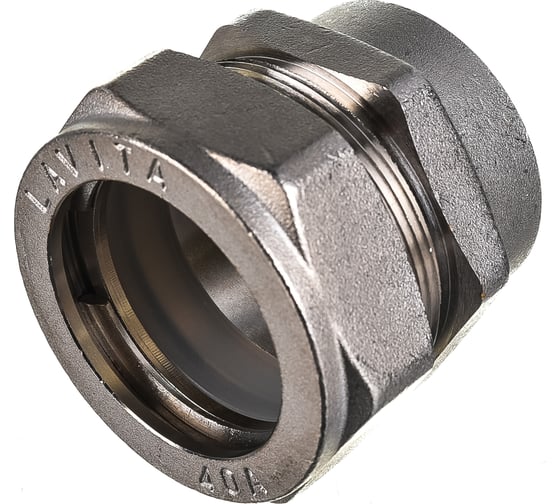 Муфта Lavita труба-вн. резьба усиленная V/S 40х1 1/2 F никель V/S 401 1/2 (F) никель